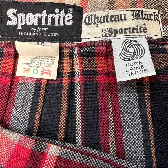 Vintage Ladies Kilt All Wool Plaid A-Line Pleated Skirt Highland Wear Fall Midi - Picture 4 of 7